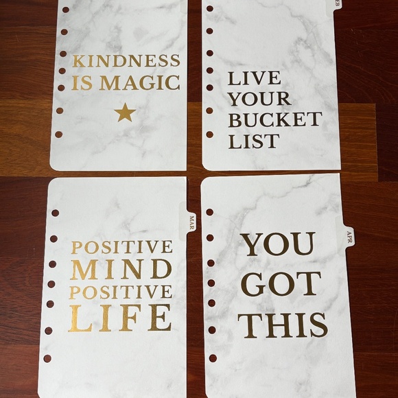 Franklin Planner Classic Vintage Aurora Blush Color Leather Strap Binder Bundle - Picture 7 of 11